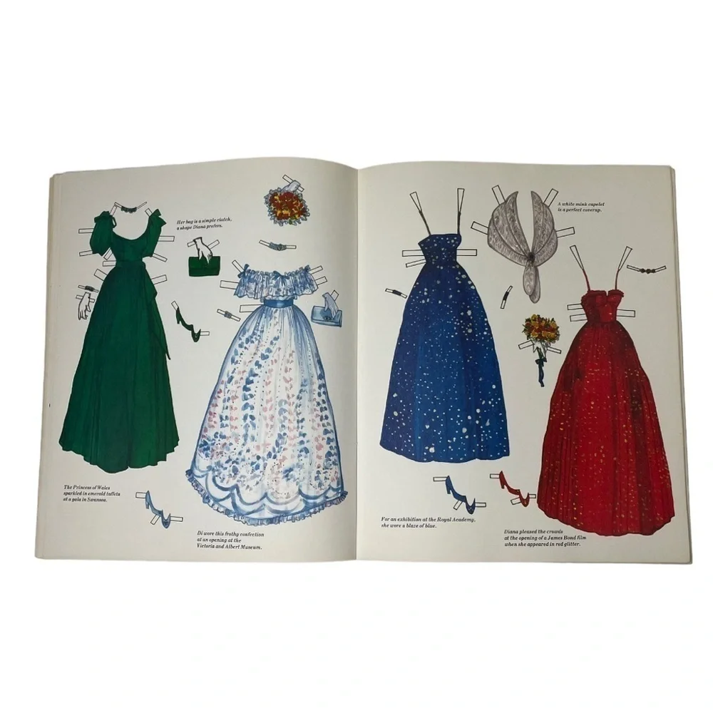 NWT Vintage 1982 The Princess Diana Paper Doll Book Of Fashion